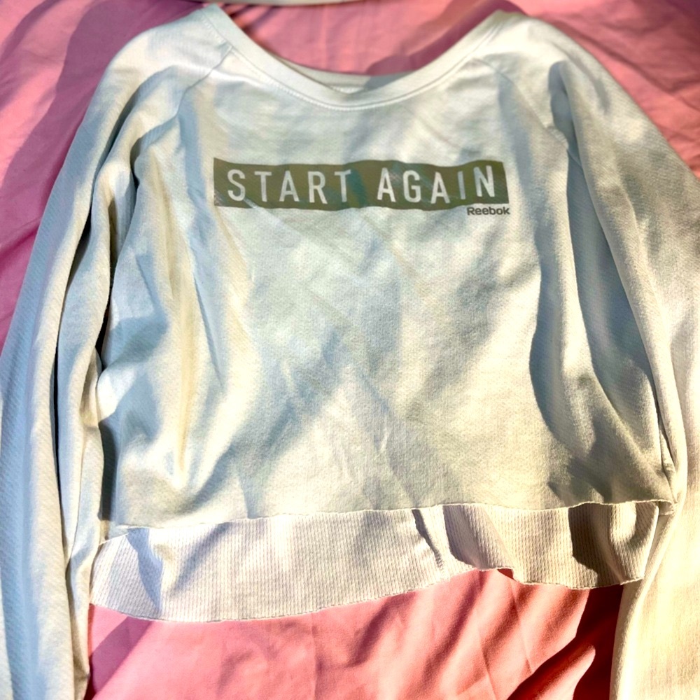 Reebok “Start Again” Cropped Long Sleeve
